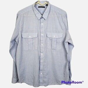 Theory Mens Long Sleeve 100% Cotton Lightweight Button Down Shirt Size XL